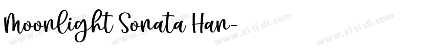 Moonlight Sonata Han字体转换